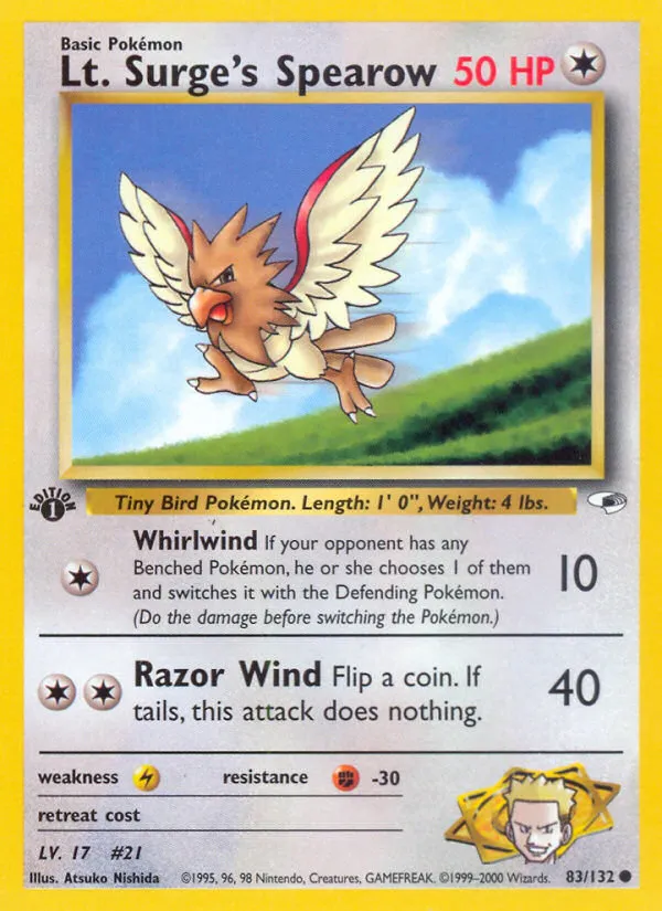 Lt. Surge's Spearow card image