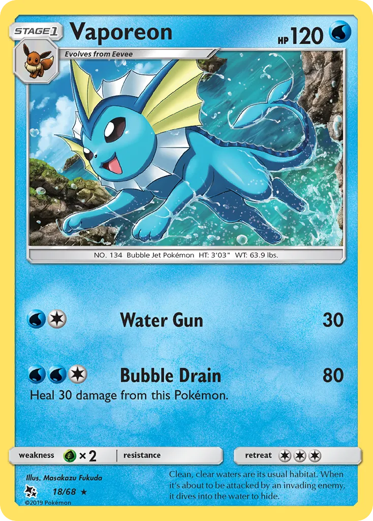 Vaporeon card image