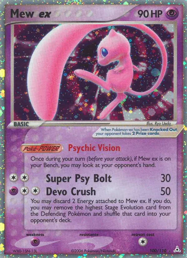 Mew ex #100 card image