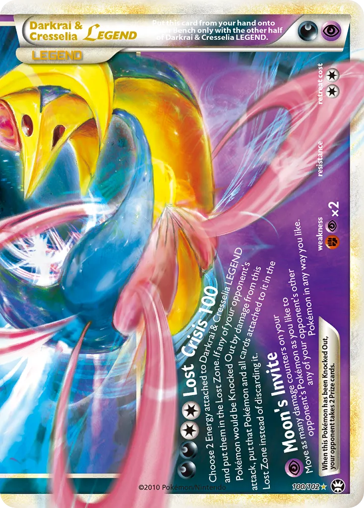 Darkrai & Cresselia LEGEND #100 card image