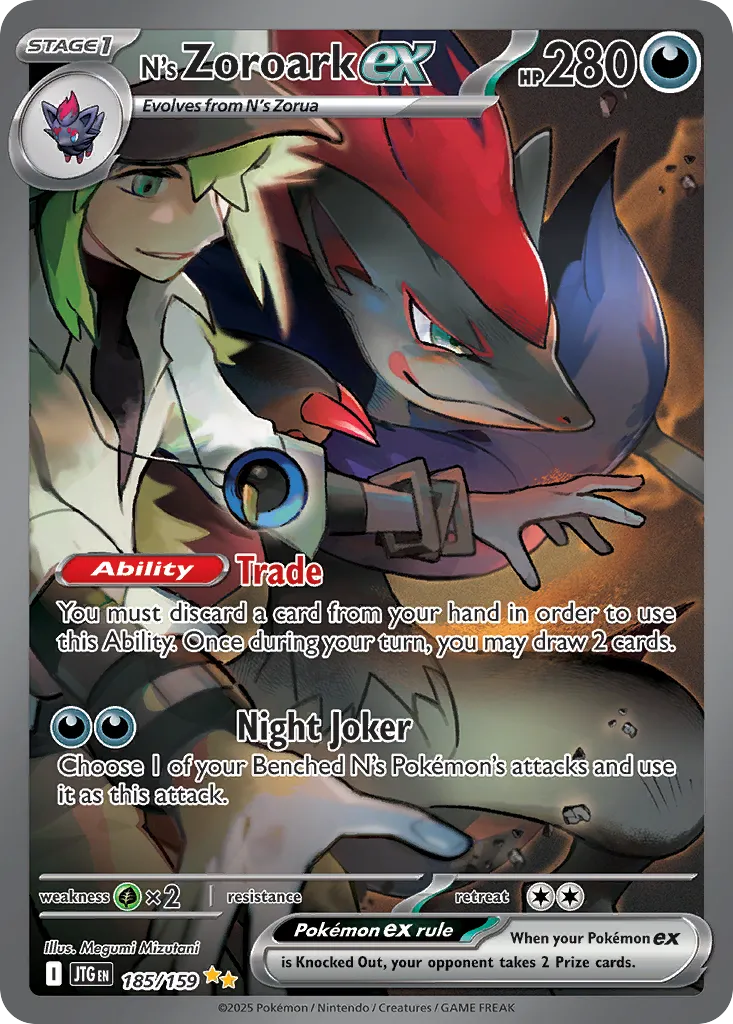 N's Zoroark ex #185 card image