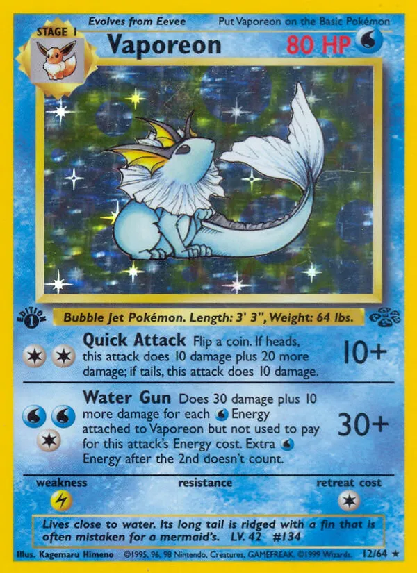 Vaporeon #12 card image