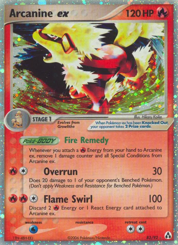 Arcanine ex #83 card image