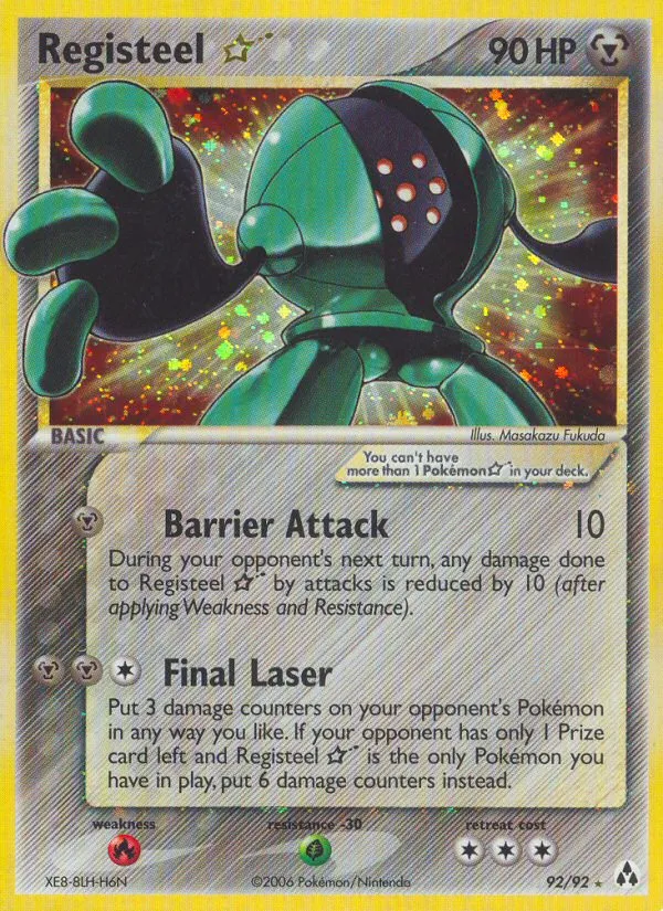Registeel Star #92 card image
