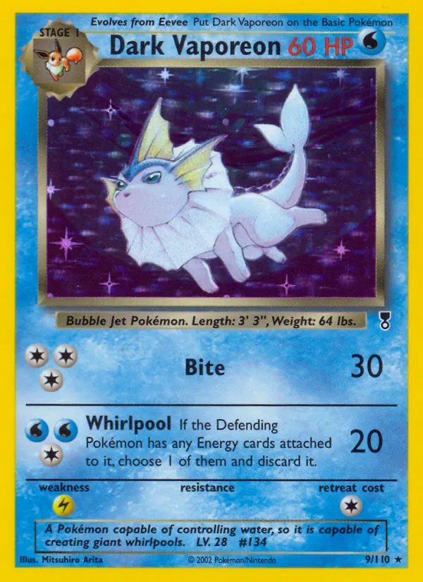 Dark Vaporeon #9 card image