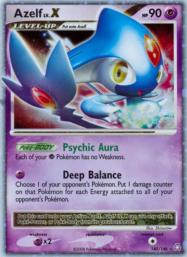 Azelf LV.X #140 card image