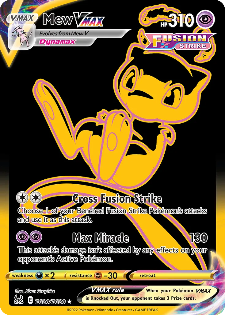 Mew VMAX #TG30 card image