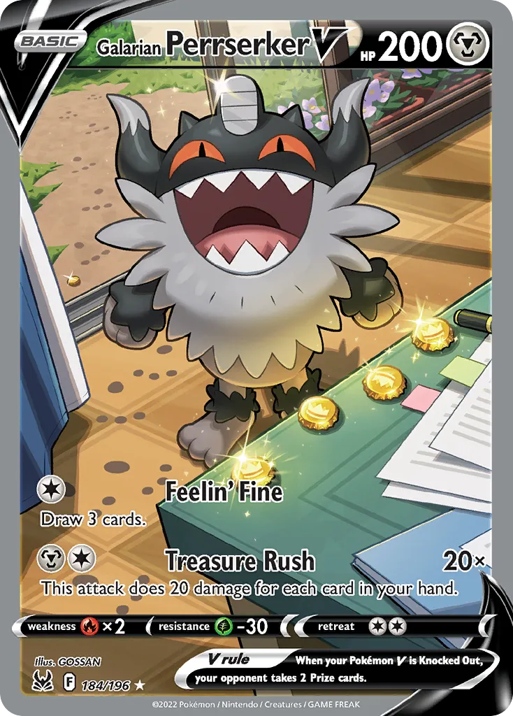 Galarian Perrserker V #184 card image