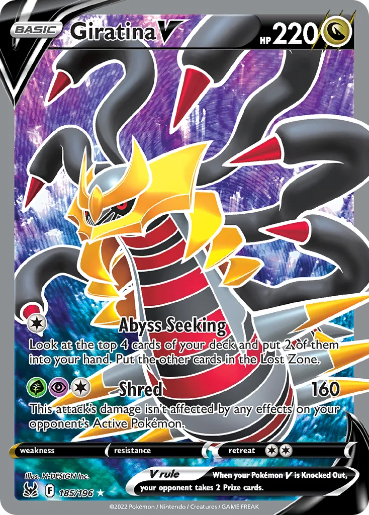 Giratina V #185 card image