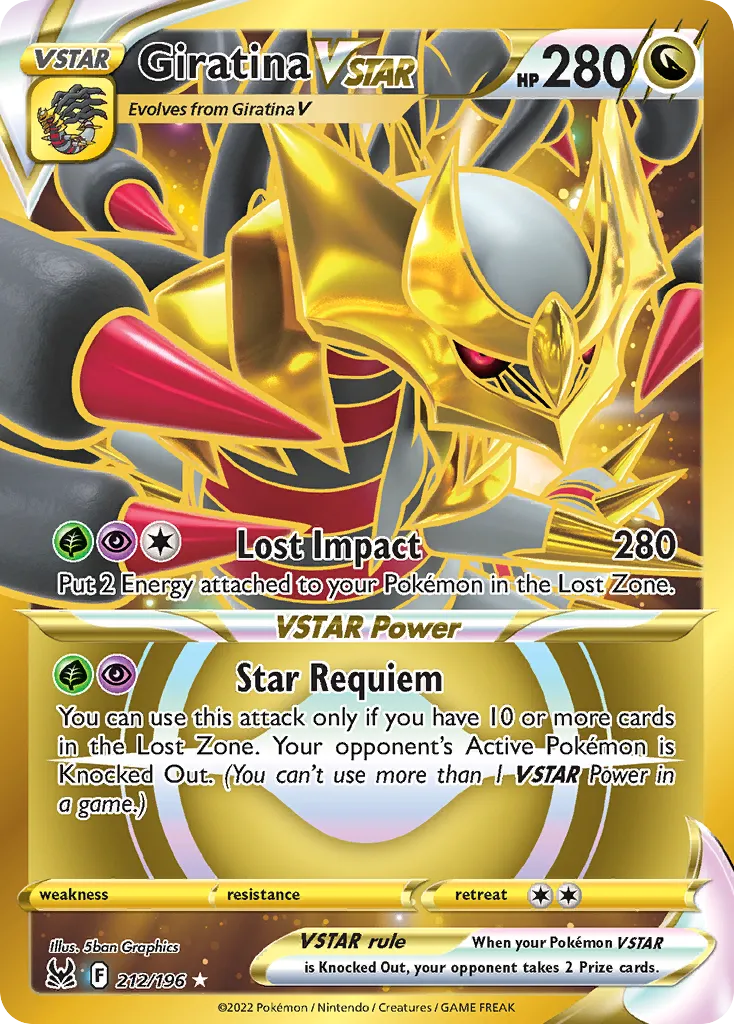 Giratina VSTAR #212 card image