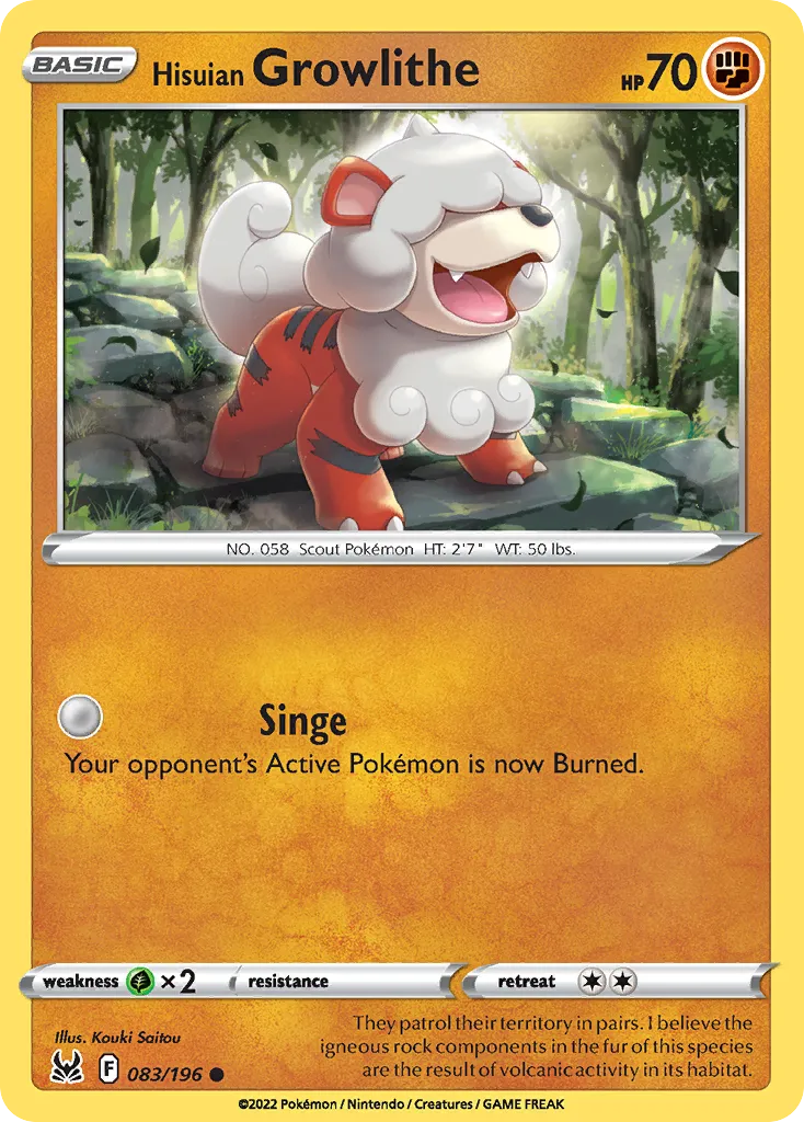 Hisuian Growlithe card image