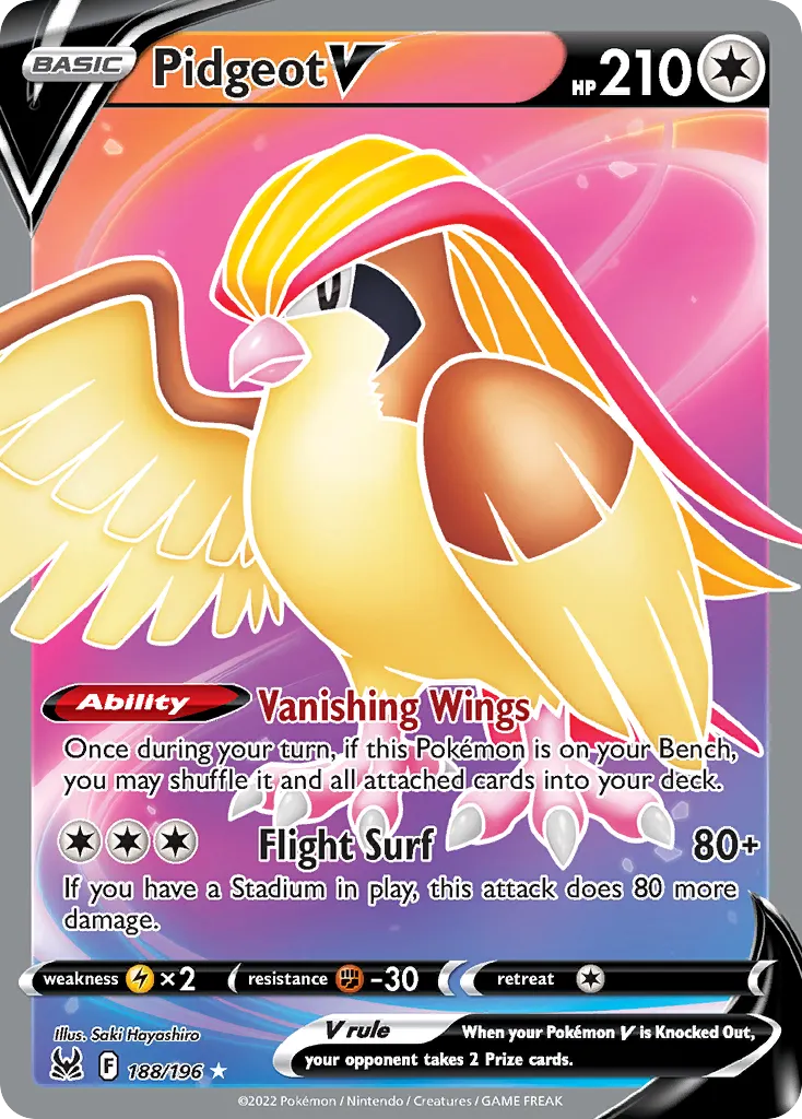 Pidgeot V card image