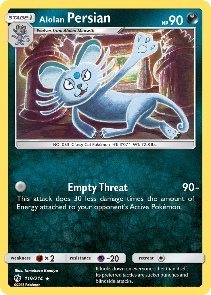 Alolan Persian card image