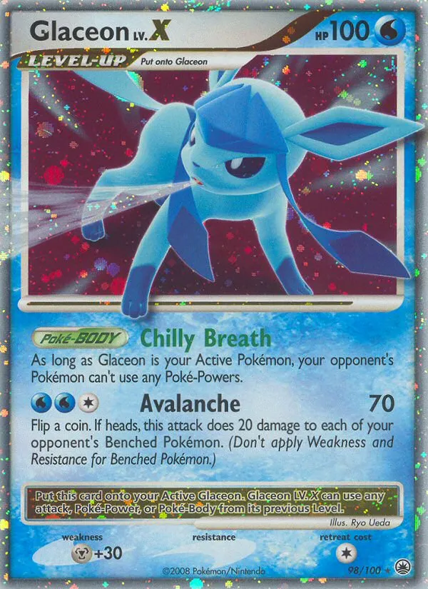 Glaceon LV.X #98 card image