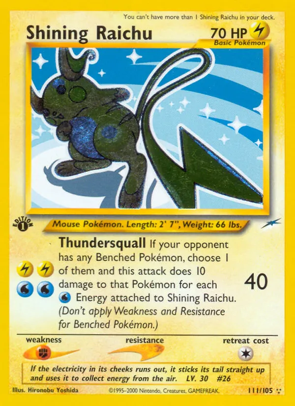 Shining Raichu #111 card image