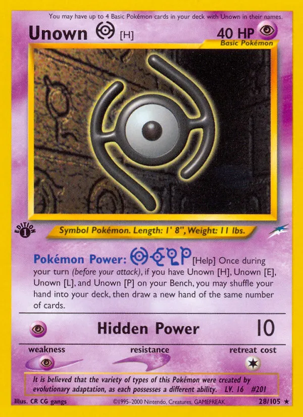 Unown [H] card image