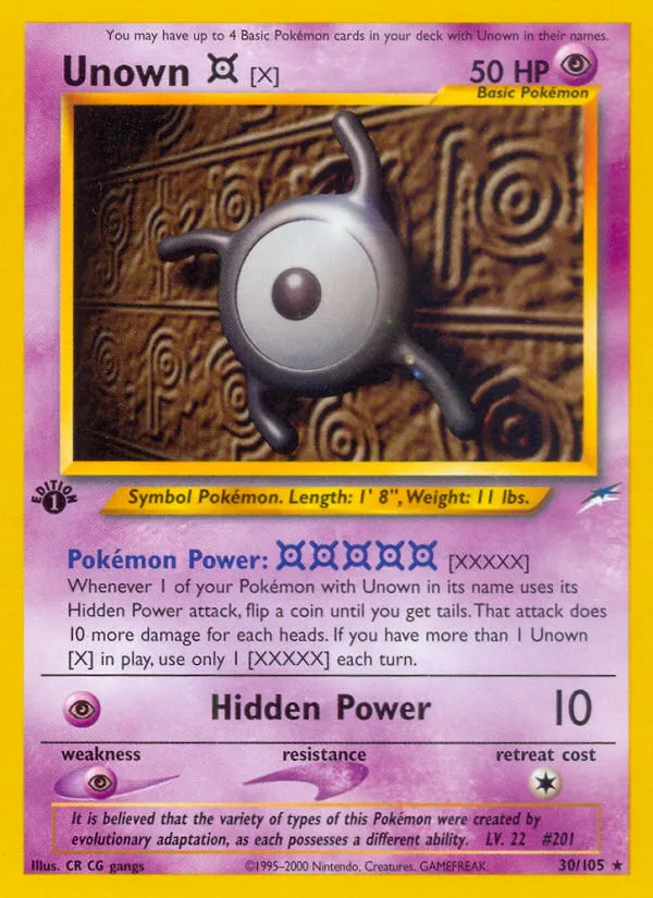 Unown [X] card image