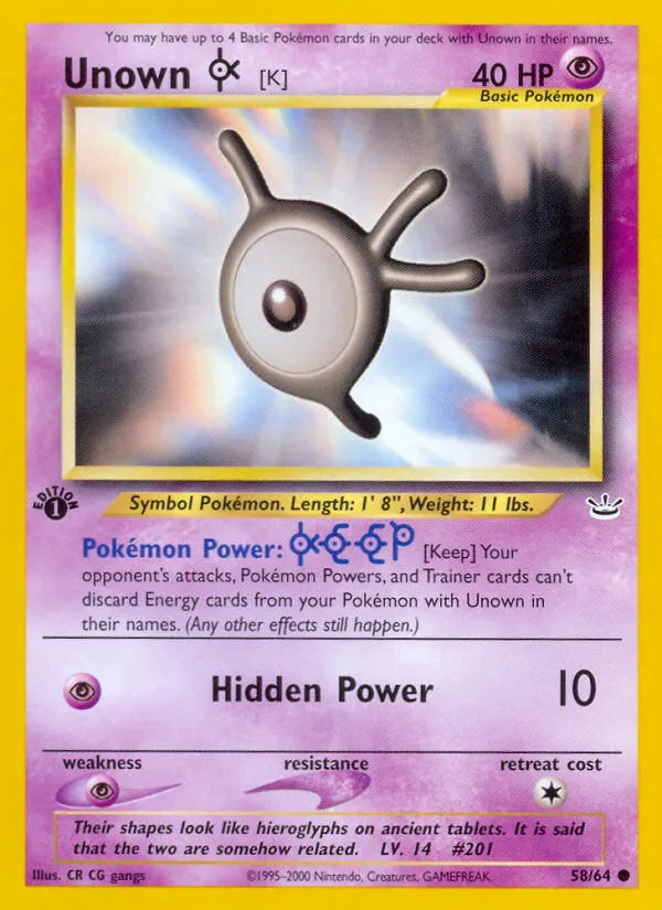 Unown [K] card image