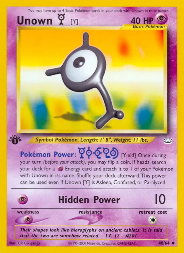 Unown [Y] card image