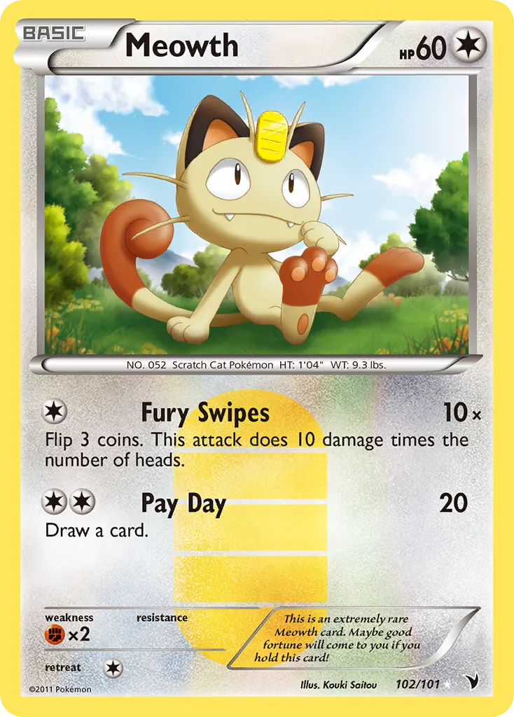 Meowth #102 card image