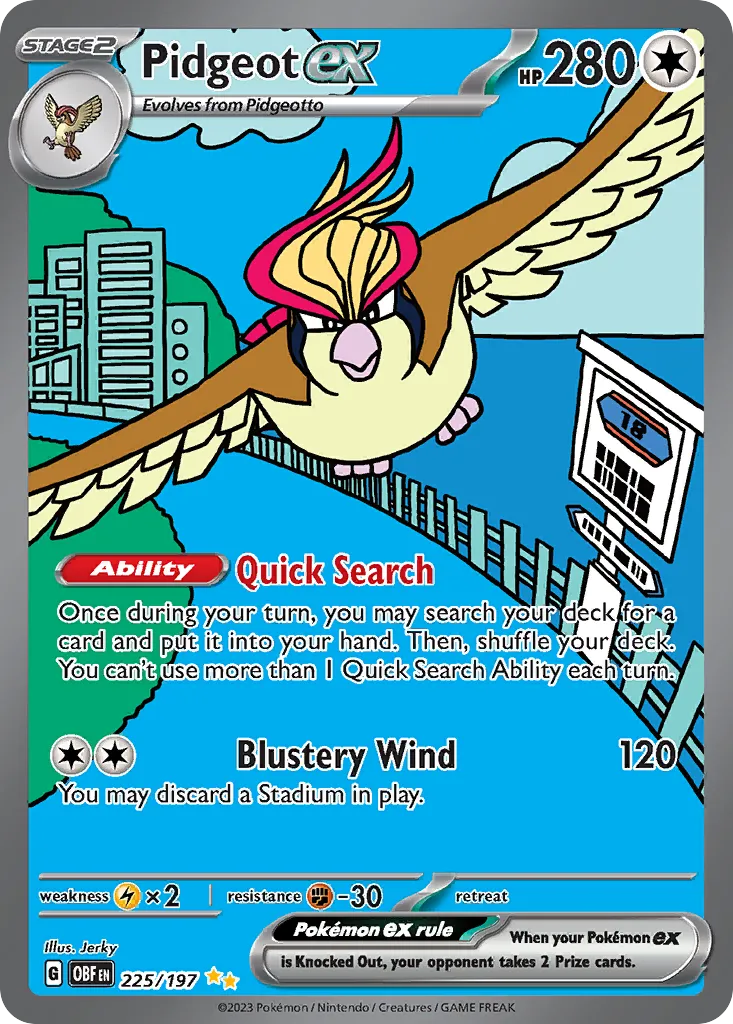 Pidgeot ex #225 card image