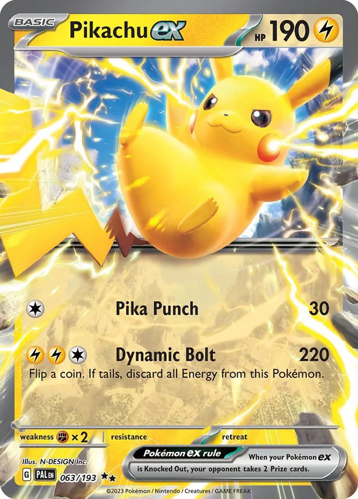 Pikachu ex card image