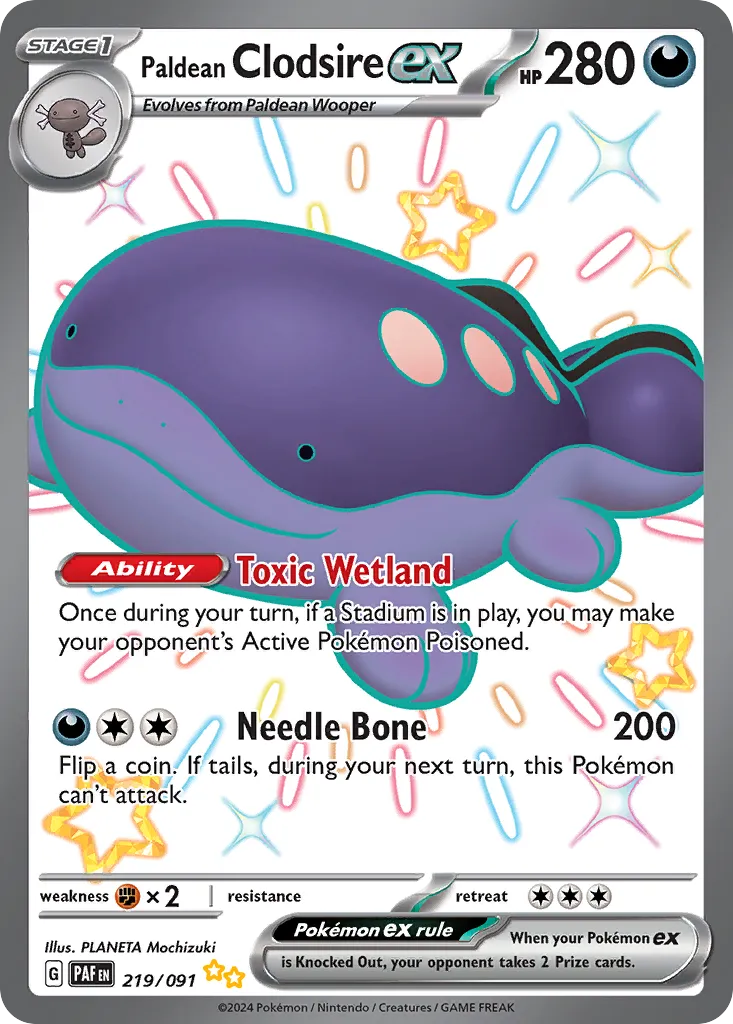 Paldean Clodsire ex card image