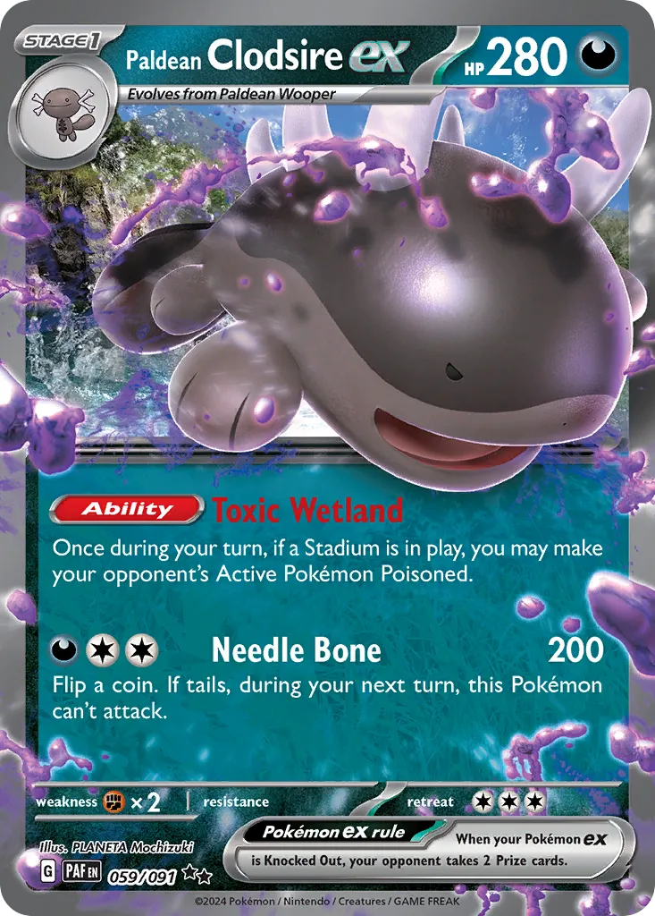 Paldean Clodsire ex card image