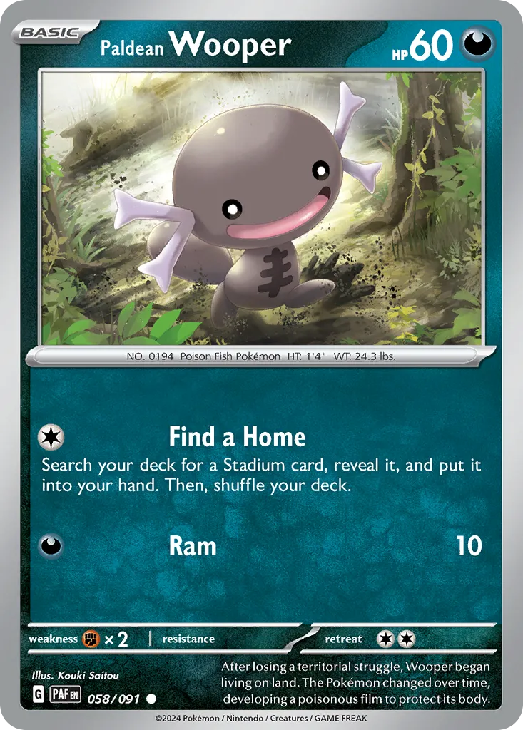 Paldean Wooper card image