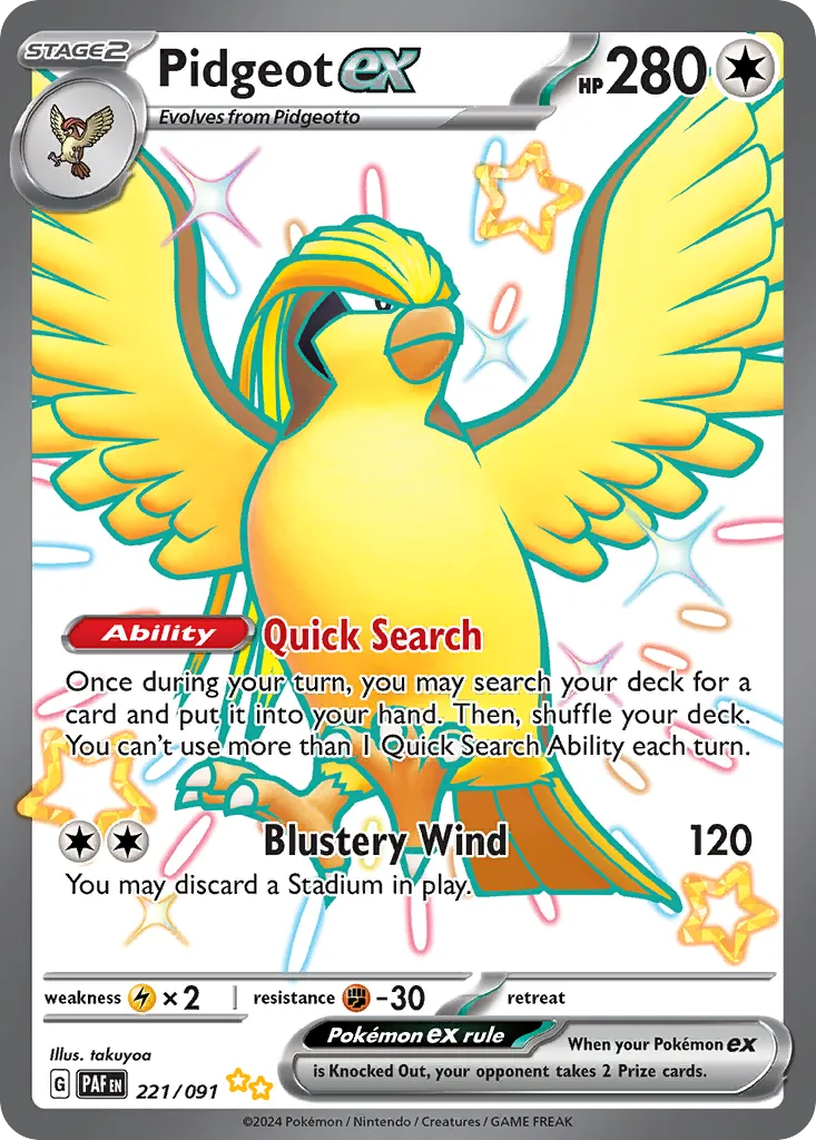Pidgeot ex card image