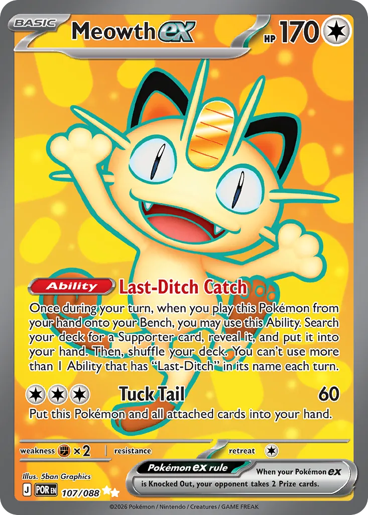 Meowth ex card image
