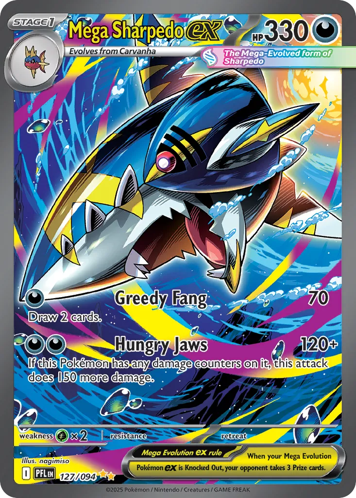 Mega Sharpedo ex #127 card image