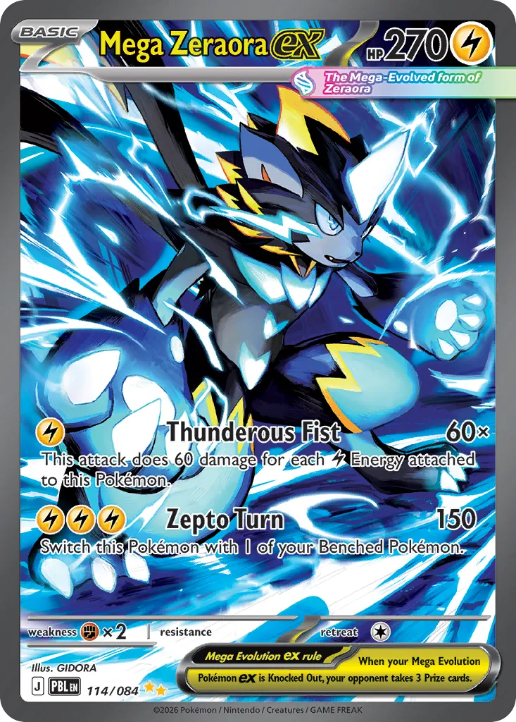 Mega Zeraora ex #114 card image
