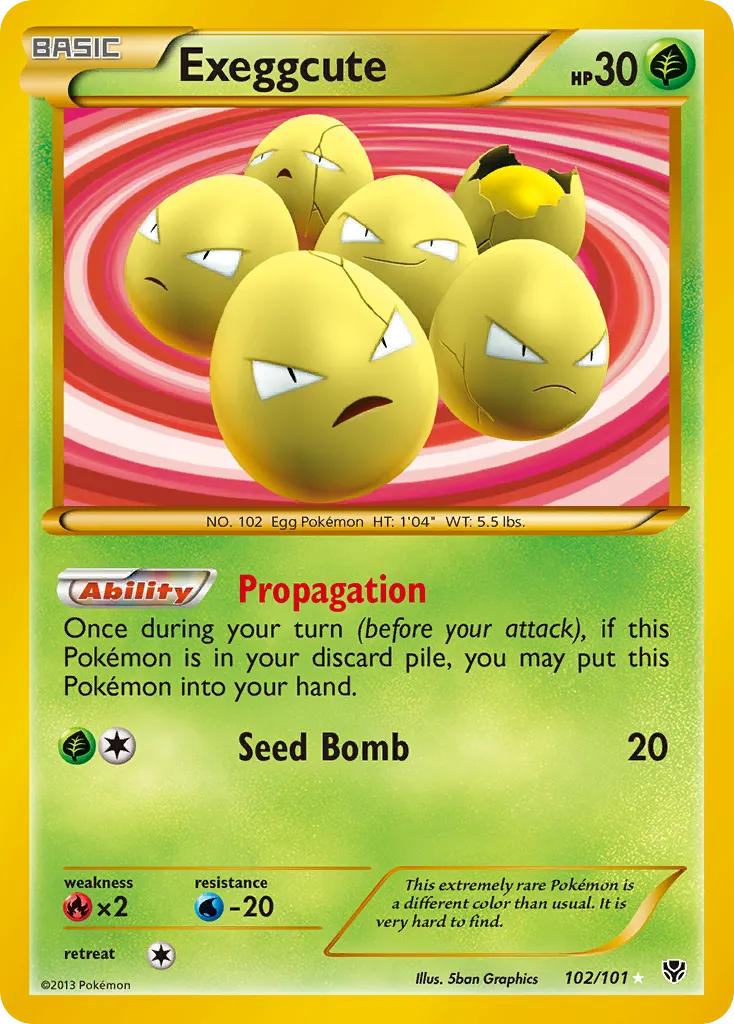 Exeggcute #102 card image