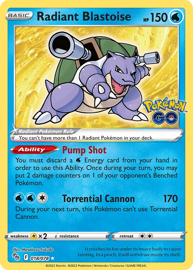 Radiant Blastoise #18 card image