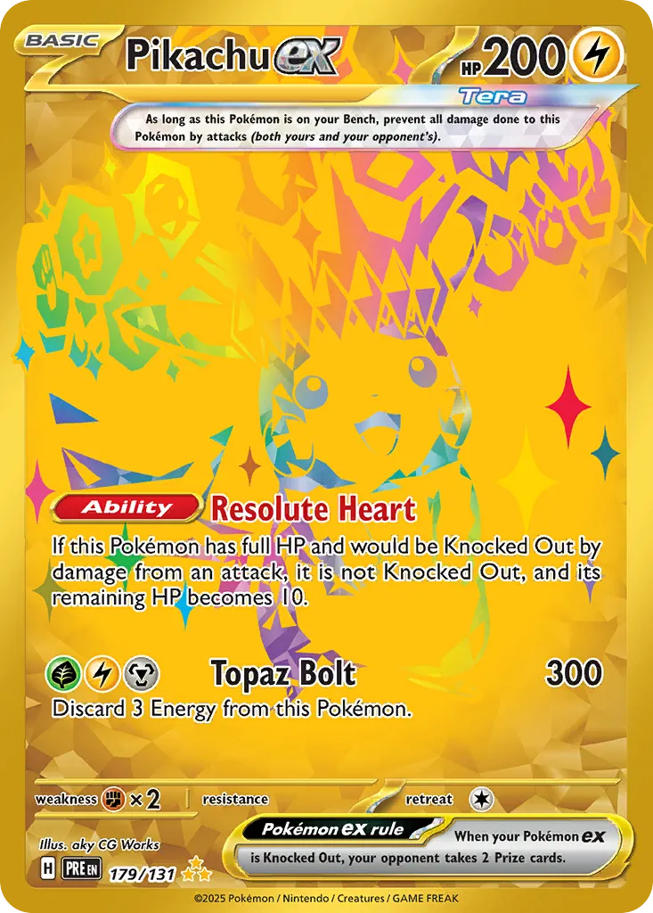 Pikachu ex card image