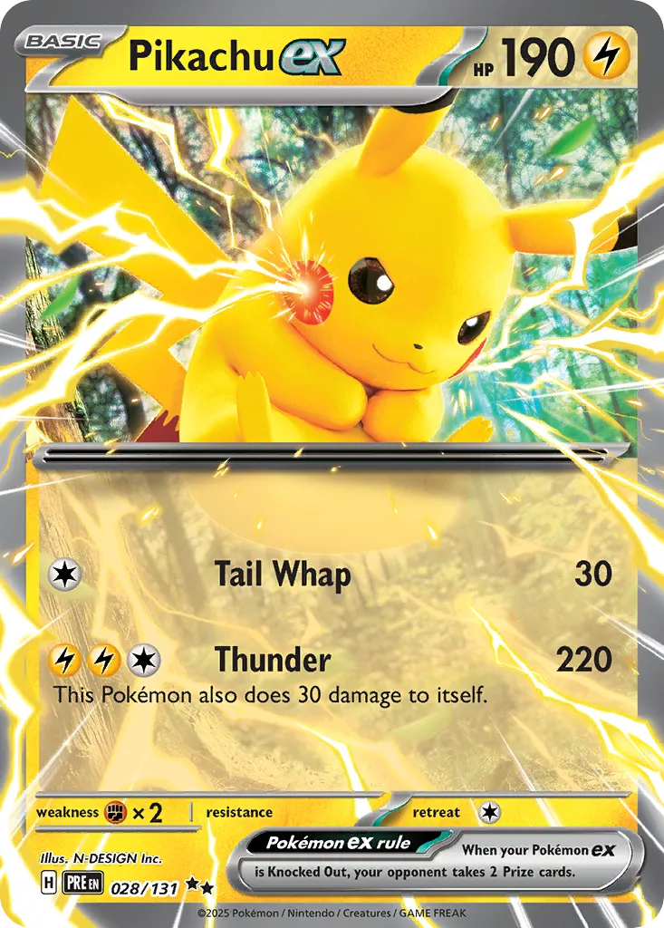Pikachu ex card image