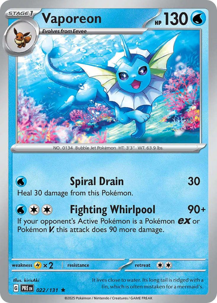 Vaporeon card image