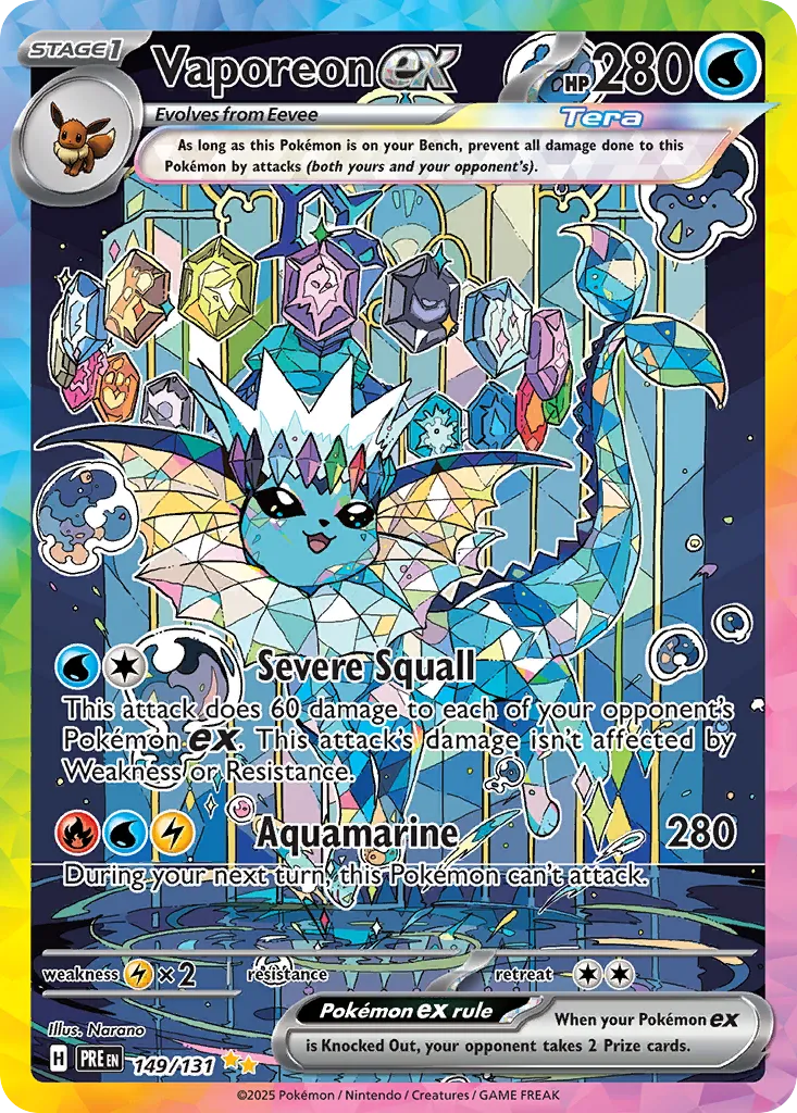 Vaporeon ex #149 card image
