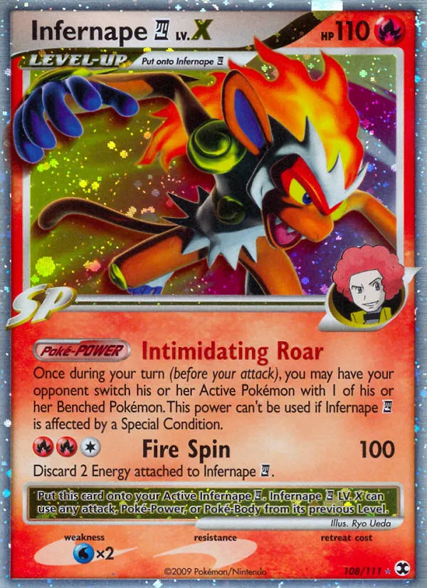 Infernape E4 LV.X #108 card image