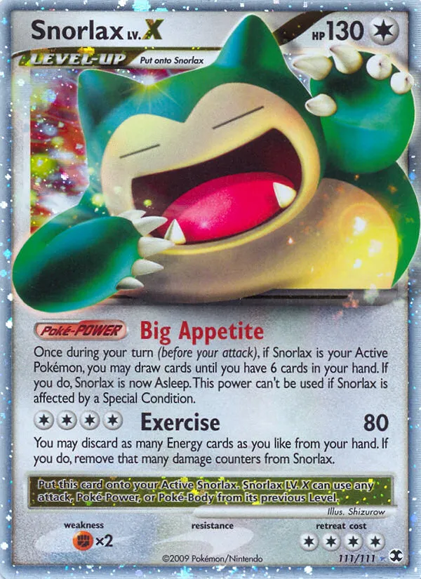 Snorlax LV.X #111 card image