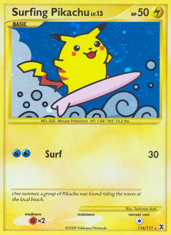 Surfing Pikachu #114 card image