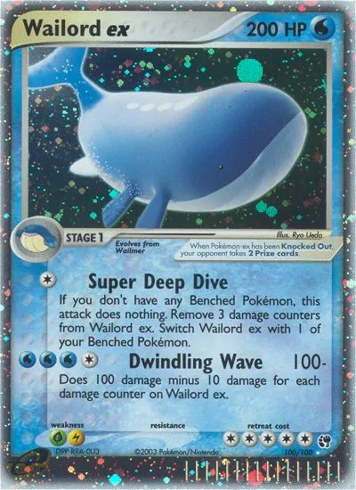 Wailord ex #100 card image