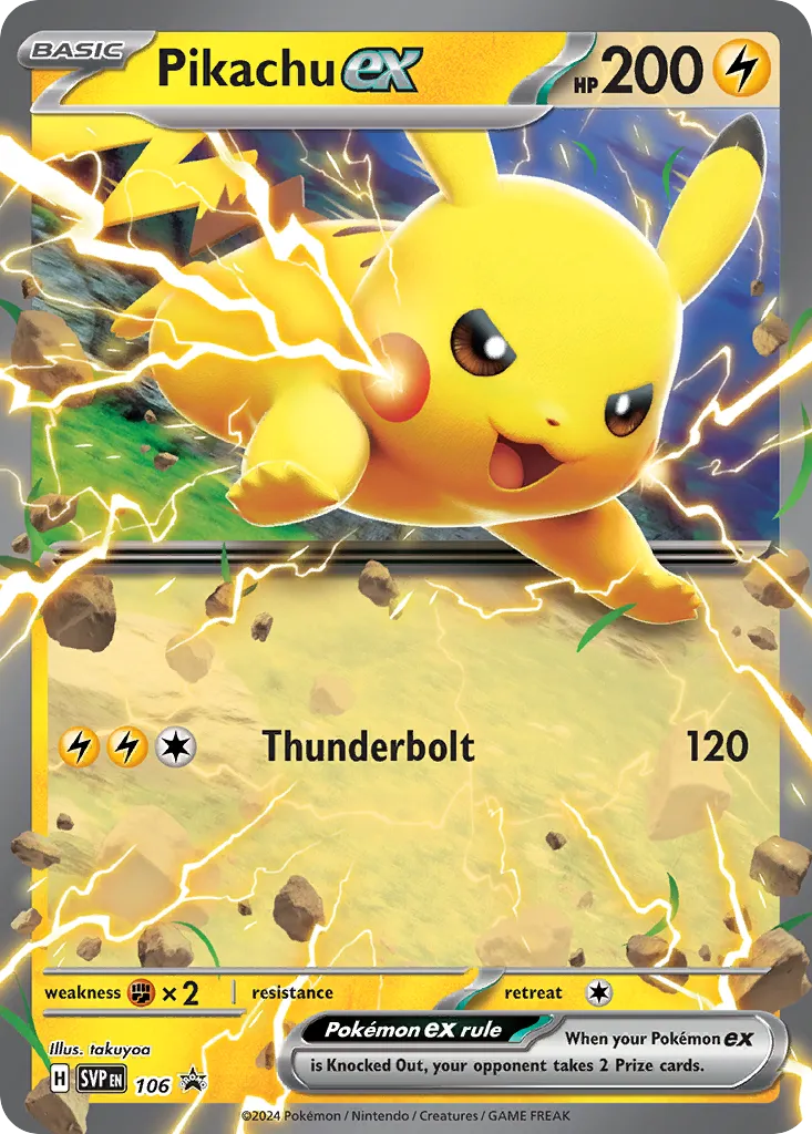 Pikachu ex card image