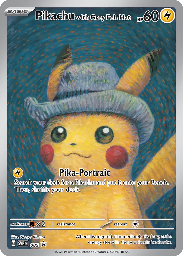 Pikachu with Grey Felt Hat #85 card image