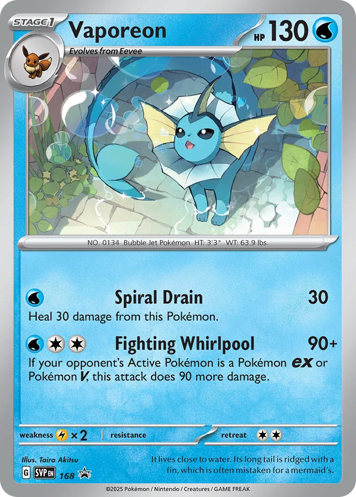 Vaporeon card image