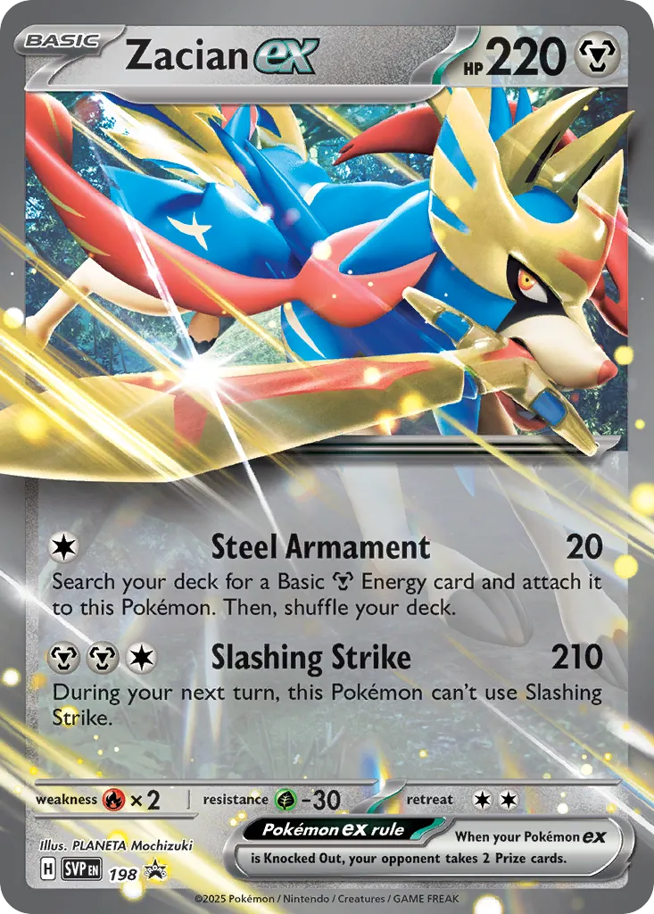 Zacian ex card image