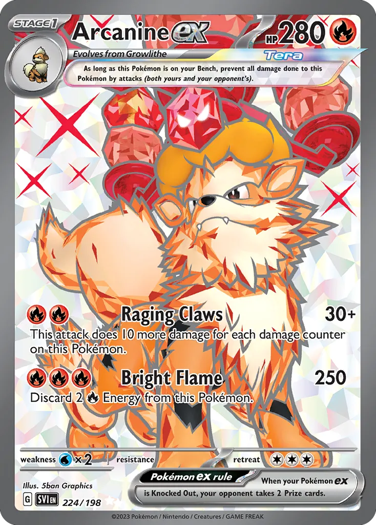 Arcanine ex card image