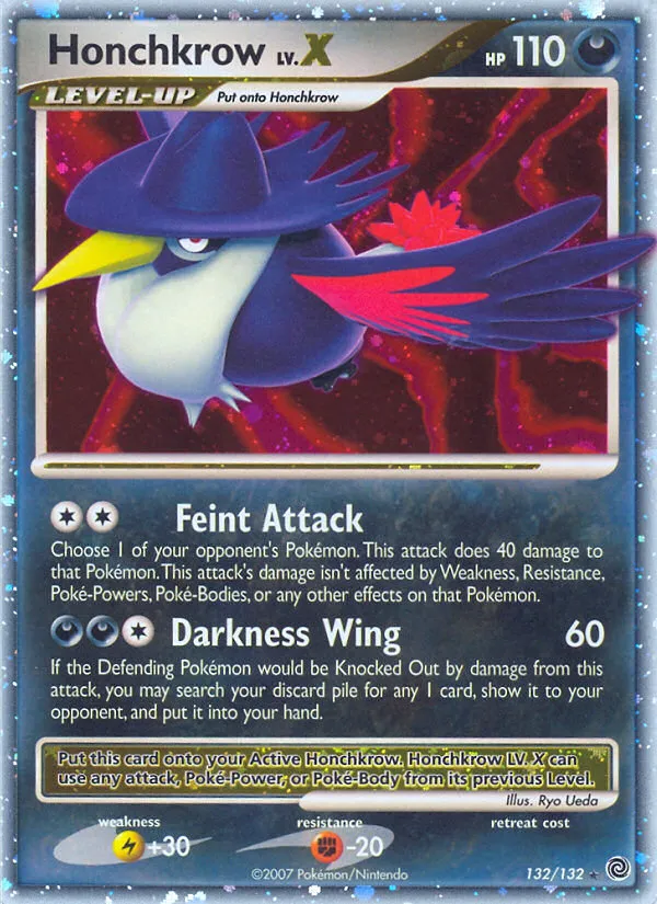Honchkrow LV.X #132 card image