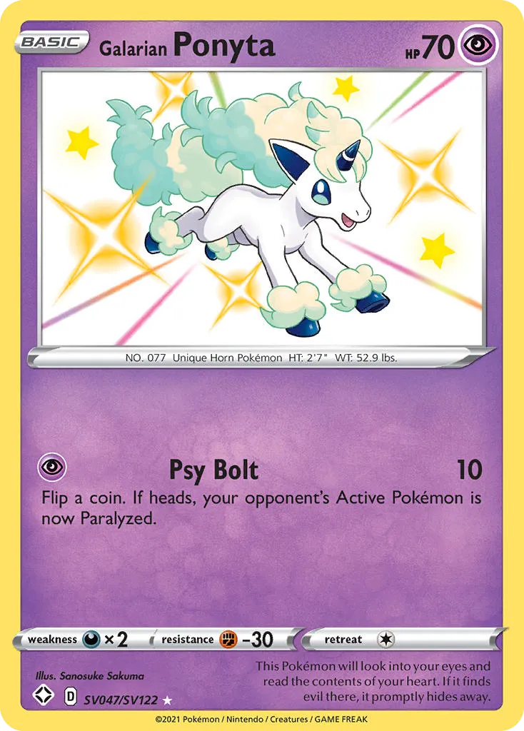 Galarian Ponyta #SV047 card image